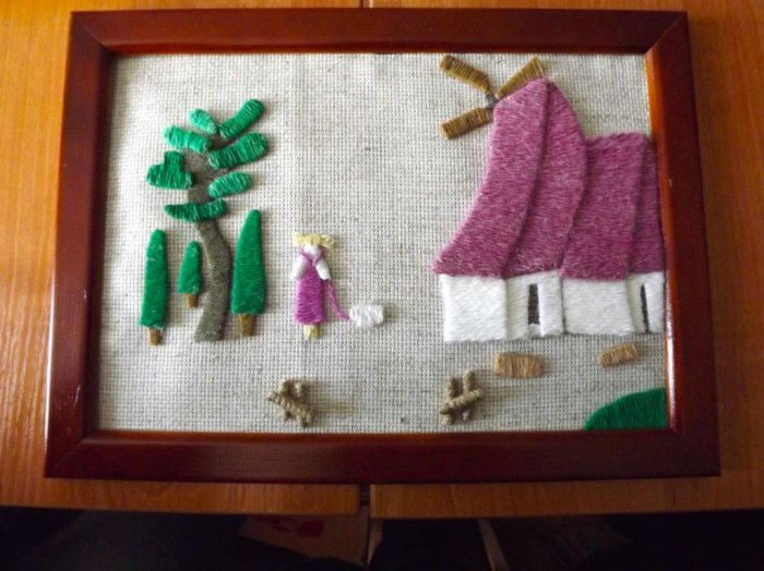 Картины ниткой