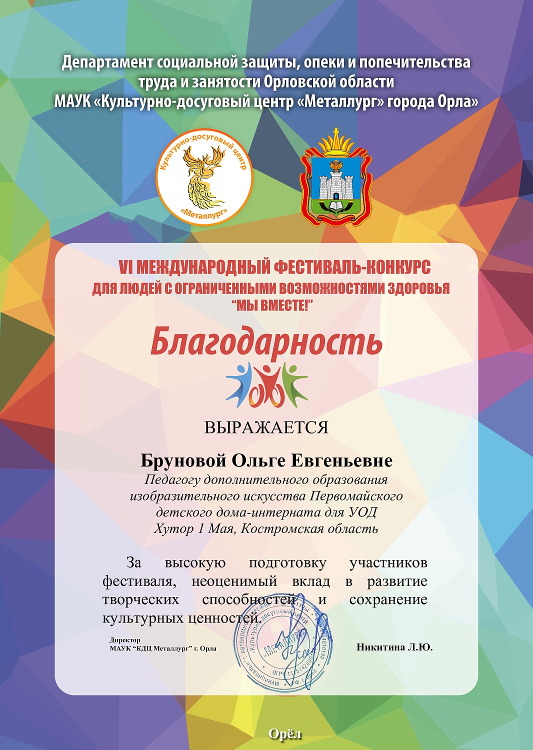 Результаты VI Международного фестиваля-конкурса