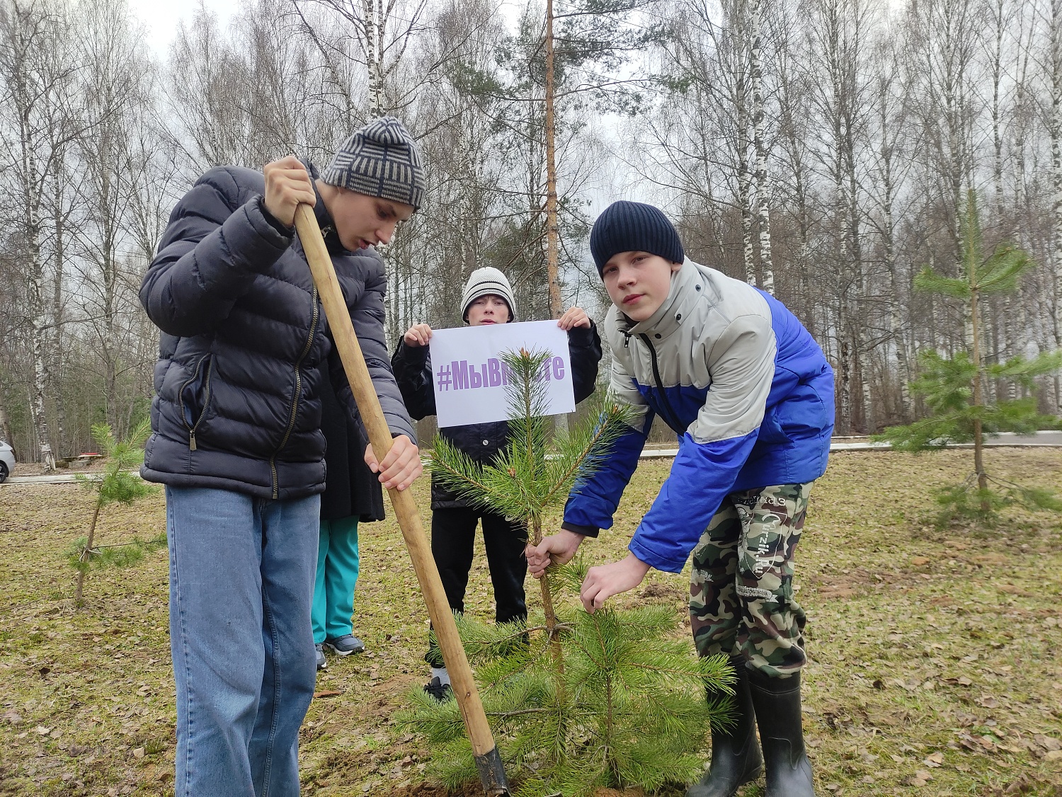Посадка деревьев в рамках Фестиваля Дарения